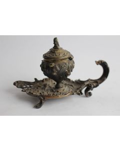Encrier Bronze XIXe siècle rocailles