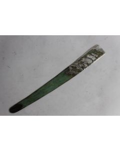 Coupe papier bronze argenté patine verte Bateau Art nouveau