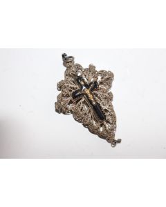 Croix Art populaire Bavaroise argent + émail