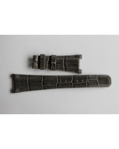 PATEK PHILIPPE Bracelet montre cuir gris 20 mm