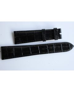 PATEK PHILIPPE Bracelet montre cuir noir 25 mm