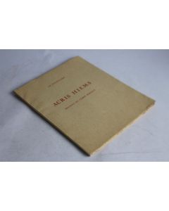 Alexis François dédicace Acris Hiems, sonnets du temps présent 1943