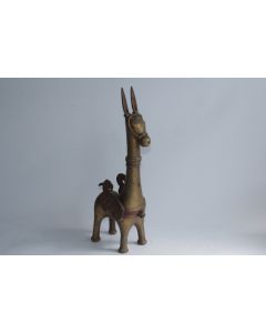 Ancien Cheval bronze cire perdue Inde