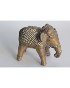 Ancien Éléphant bronze Dhokra Inde