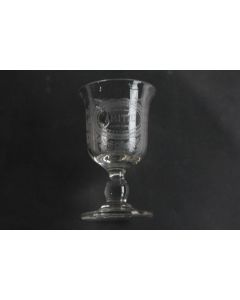 Ancien Verre à pied gravé Amitié