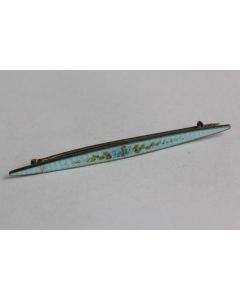 Ancienne broche argent émail guilloché