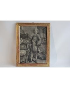 Ancienne gravure Louis dauphin de France Louis XV