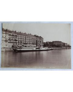 Ancienne photographie Bateau Genève Le Quai du Mont-Blanc Suisse