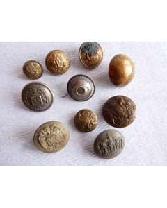 Anciens boutons militaires x 10