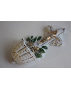 Bénitier ancien porcelaine 