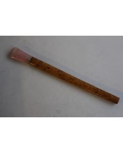 Ancien pommeau de canne quartz rose et cristal 1930