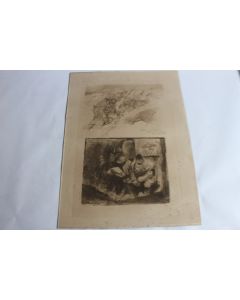 Gravure Georges SCOTT Tirailleurs et Brancardiers Verdun 1916