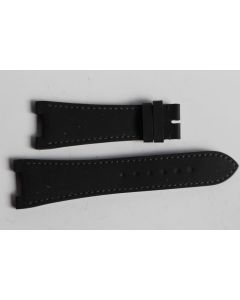 PATEK PHILIPPE Bracelet montre cuir noir mat 25 mm