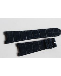 PATEK PHILIPPE Bracelet montre cuir bleu foncé mat 25 mm