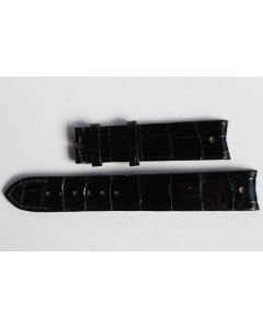 PATEK PHILIPPE Bracelet montre croco noir brillant 18 mm