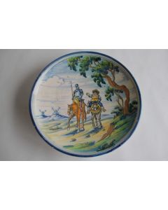Assiette céramique Don Quichotte Talavera Espagne