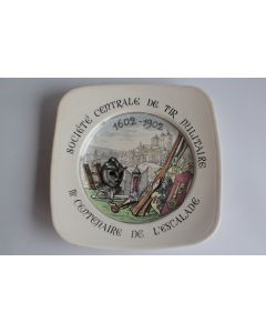 Assiette de tir Militaire IIIe Centenaire Escalade Genève Suisse