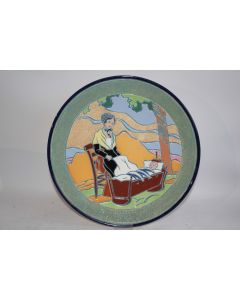 Assiette faïence émaillée Amphora Tchécoslovaquie