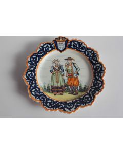 Assiette faïence Henriot Quimper Bretons
