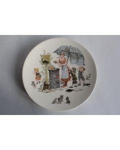 Assiette parlante Sarreguemines enfants chats Froment