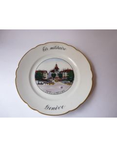 Assiette tir militaire  La tour de l'Isle en 1840  Genève