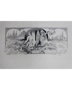 Gravure lithographiée Gustave FRAIPONT XIXe siècle