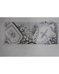 Gravure lithographiée G. Alaux XIXe siècle