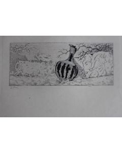 Gravure lithographiée G. Alaux XIXe siècle