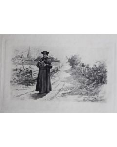 Gravure lithographiée A.F. XIXe siècle