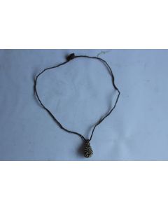 Collier tressé perles argent 