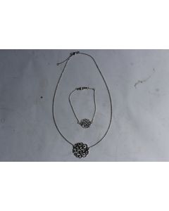 Parure collier + bracelet argent 925