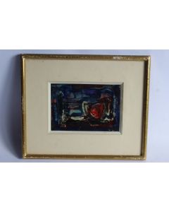 Tableau Peinture Huile Moderne June BUCHHOLZ 1960