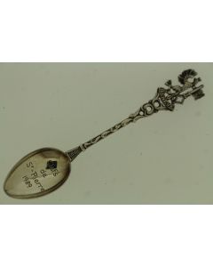 Petite cuillère souvenir Genève Clefs St-Pierre Suisse argent 1989