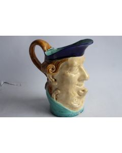 Pichet barbotine SARREGUEMINES Double visages