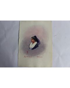 Peinture aquarelle Marseille Arlésienne 1895