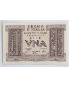Billet 1 Lire Italie 1939 neuf