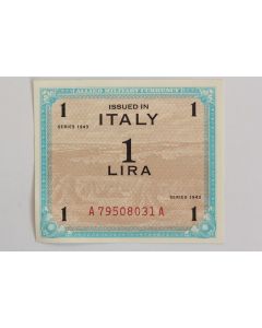 Billet 1 Lire Italie 1943 Allied Military Currency neuf