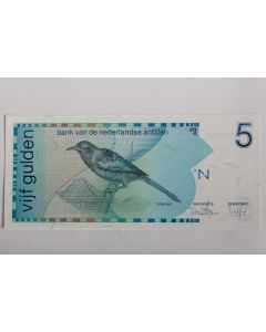 Billet 5 Gulden Antilles Néerlandaises 1986