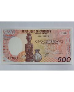 Billet 500 Francs Cameroun 1987 neuf