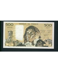 Billet 500 Francs PASCAL 3-2-1977.F.Q72 43186
