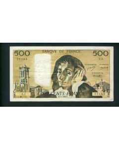 Billet 500 Francs PASCAL 4-1-1968.F.Z.5 28465