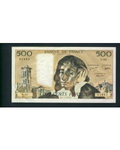Billet 500 Francs PASCAL 4-11-1976.B. G.63 02862