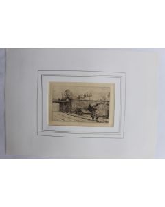 Gravure eau-forte Genève pont de l'Observatoire Marc PROESSEL