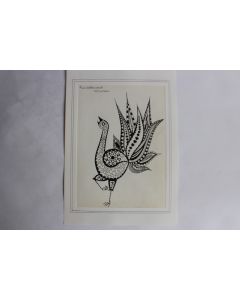 Dessin original a l'encre oiseau