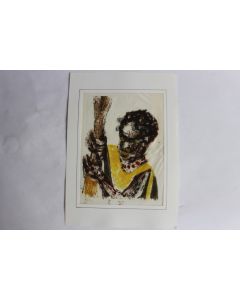 Aquarelle originale Afrique homme