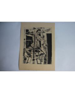 Bois gravé original Xylogravure Pologne