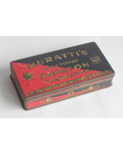 Boîte à Cigarettes tôle Muratti's Ariston gold tipped