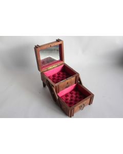 Boîte bijoux bois Art populaire Suisse Brienz Edelweiss