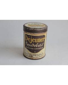 Boîte chocolat cacao tôle lithographiée Déjeuner Heudebert Cacao solubilisé