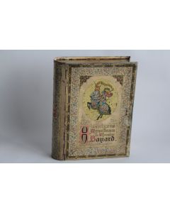 Boîte Livre tôle lithographiée Aventures Chevalier Bayard